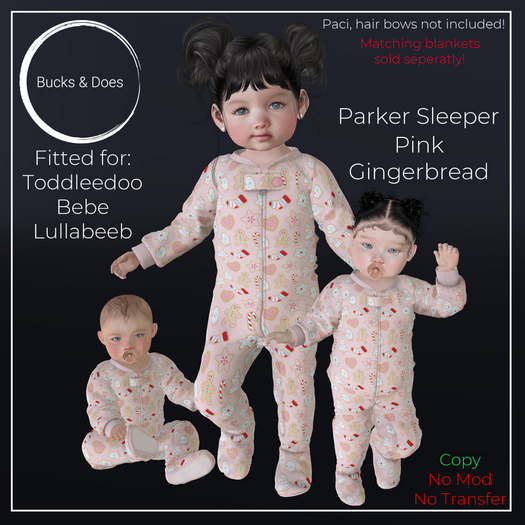 [Bucks & Does] - Parker Sleeper Pink Gingerbread 
