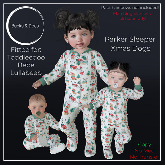 [Bucks & Does] - Parker Sleeper Xmas Dogs
