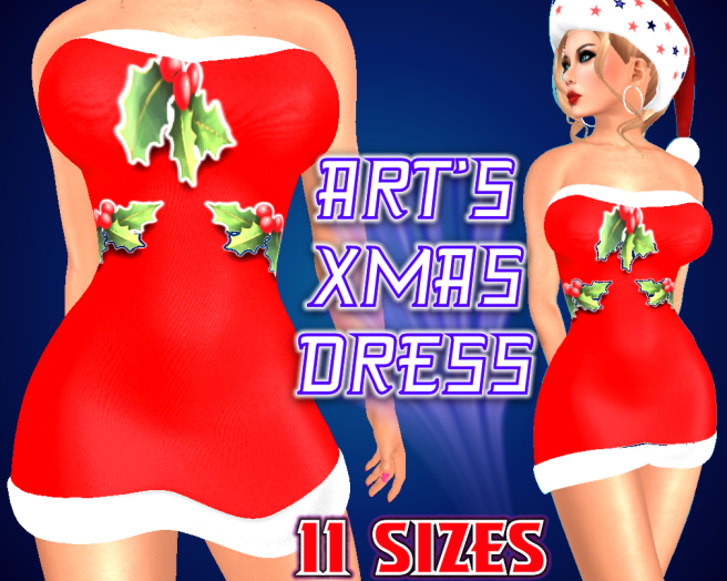 ♥♥♥♥♥ ~ ART XMAS DRESS ~ 11 SIZES ~ Get Demo