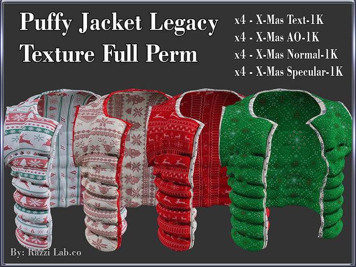 x4-Color/Text_Puffy Jacket_Legacy *FullPerm*