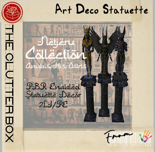 TCB - Decor - Art Deco Egyptian Statue Netjeru