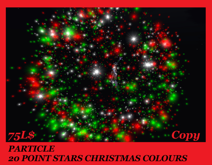 PARTICLE 20 POINT STARS CHRISTMAS COLOURS