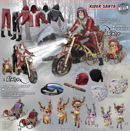 04.[Since1975] Rider Santa Hoodie / Black