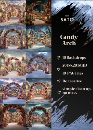 SATO - Candy Arch backdrops (UNPACK)