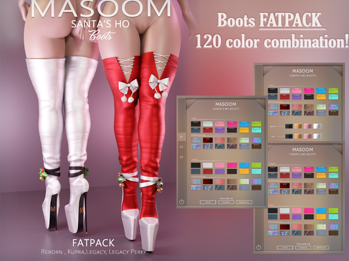 [[ Masoom ]] Santas Ho Boots - FATPACK