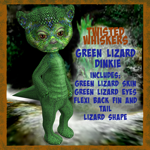 *TW* GREEN LIZARD DINKIE SKIN