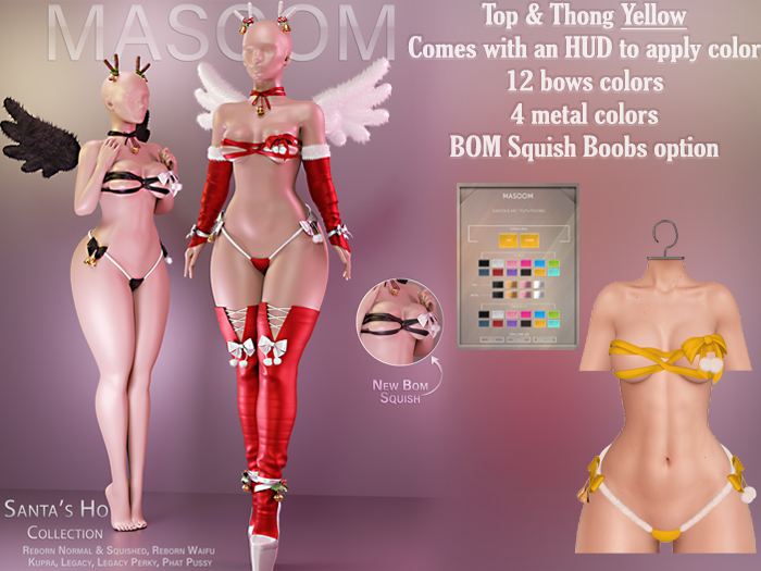[[ Masoom ]] Santas Ho Top & Thong - Amarillo