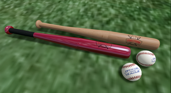 Baseball bats and balls