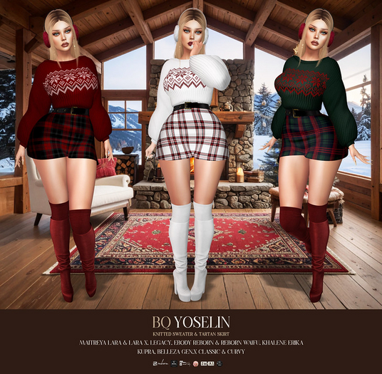 BQ::Yoselin Knitted Sweater:: Red 