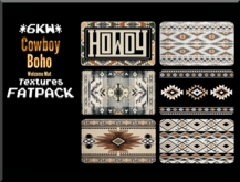 *6KW* FULL PERM Cowboy Boho Welcome Mat Textures FATPACK