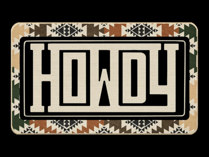 *6KW* FULL PERM Cowboy Boho Welcome Mat Texture #1