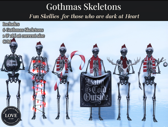 LOVE SUPERSTORE - GOTHMAS SKELETONS PACK 