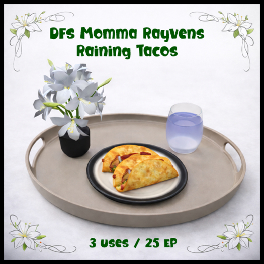 DFS Momma Rayvens Raining Tacos - ACTUAL ITEM