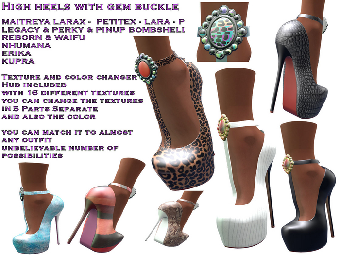 High heels with gem buckle (ADD)