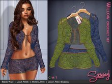 ~Sassy!~ Willow crochet set - green/blue
