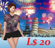 New Years Fireworks Blouse