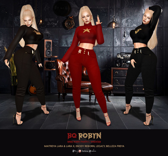 BQ::Robyn High Waist Pants:: Plum 