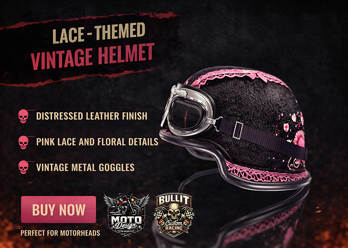 MotoDesign - Motorcycle Helmet - Pink