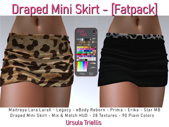 7275 Draped Mini Skirt - [Fatpack]
