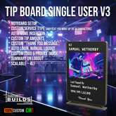 Tip Board Single User Stand Up V3 [LAUNCH SALE]