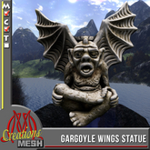 Gargoyle Wings CM box, wings spread, floating on air
