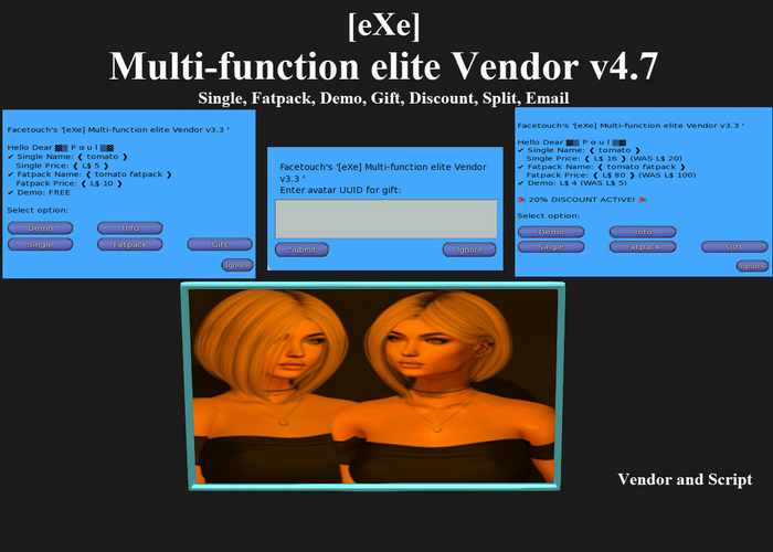 [eXe] Multi function elite Vendor v4.7 Single Fatpack Demo Gift Buy Discount Split Email Script