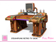 Steampunk Retro TV Desk Gamer Style FULL PERM (add me)