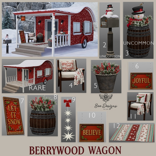 03 Bee Designs Berrywood wagon UNCOMMON
