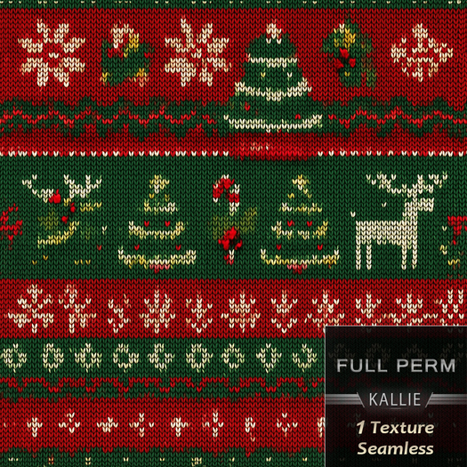 KJ Faux Xmas Knitted Texture Seamless