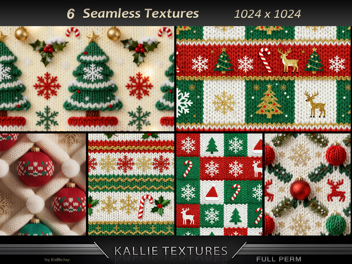 KJ Style Xmas Knitted Textures Seamless