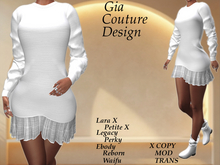 "GCD" Reece Sweater N Skirt Outfit White