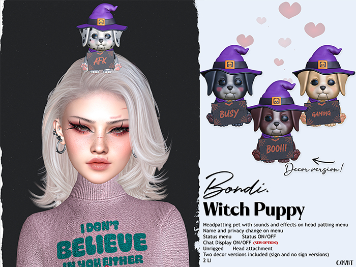 BONDI . Witch Puppy . Fatpack