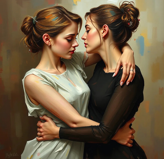 Cuddle Art Painting