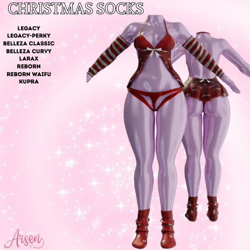 CHRISTMAS SOCKS - ARSEN STORE - FULL PERM [DAE/FBX/OBJ FILE]