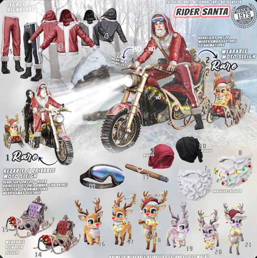 08.[Since1975] Rider Santa / Beard w/Lights (Unrigged)