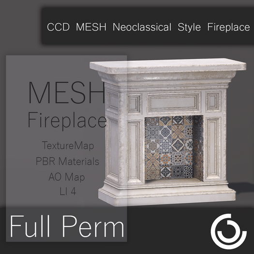 MESH Neoclassical Style Fireplace 