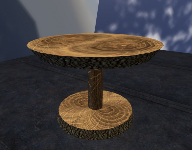 1 prim rustic Wooden Table