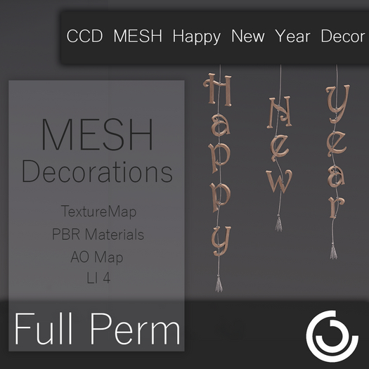 MESH Happy New Year Decor
