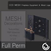 MESH Fireplace Equipment & Wood Logs 