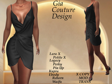 "GCD" Andrea Silk Wrap Dress Black