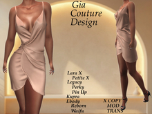 "GCD" Andrea Silk Wrap Dress Nude