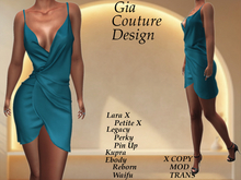 "GCD" Andrea Silk Wrap Dress Teal
