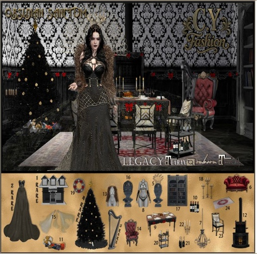 03-[C.YFashion]*OBSIDIAN SANCTUM*Harp+sounds RARE