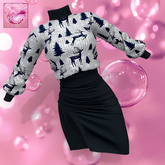 Christmas Forest Sweater Dress Perky