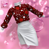 Christmas White Sweater Dress Perky