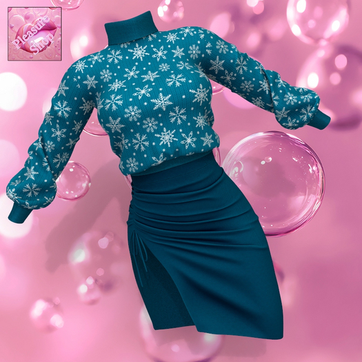 Snowflakes Sweater Dress Perky