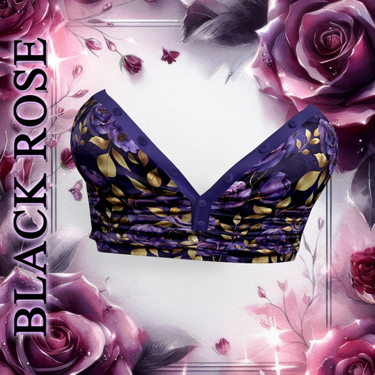Purple Rose Buttons TOP LARAX