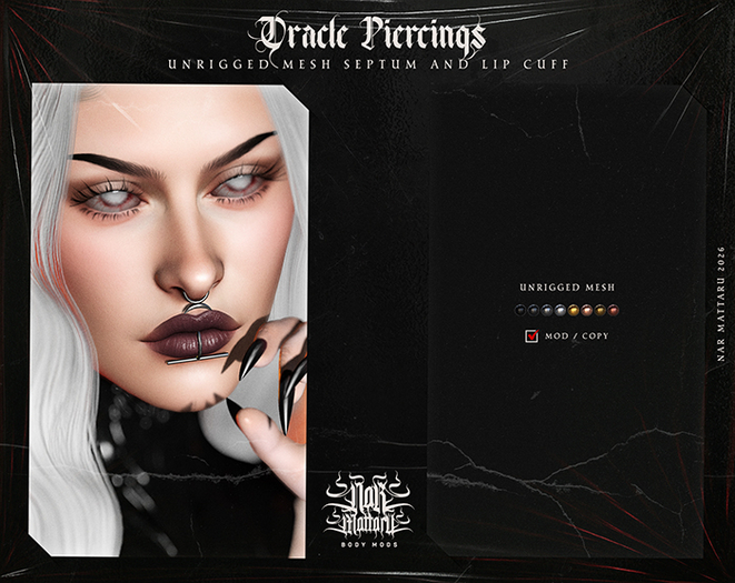 /NAR/ Oracle Piercing Set /Unrigged Mesh