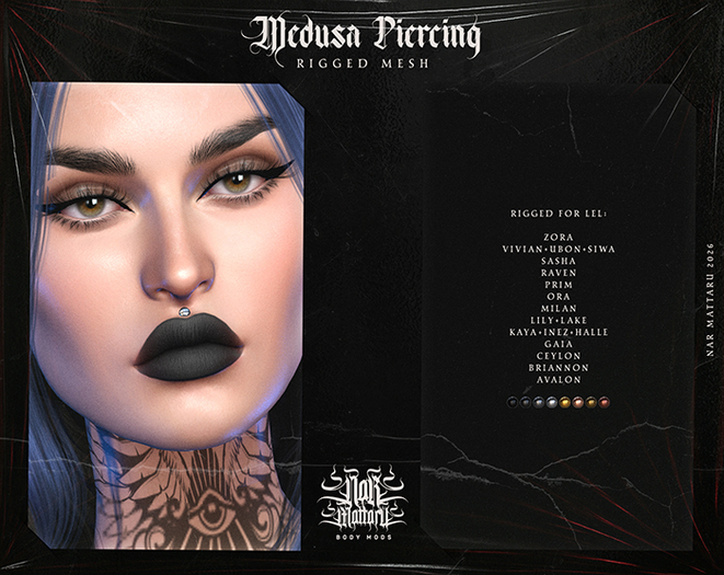 /NAR/ Medusa Piercing {Lelutka Rigged}