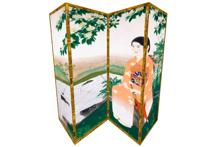 L.M. Daizaburo-Woman Seated screen divider separator hinged
